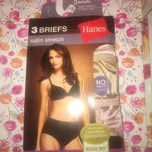 Hanes satin stretch women’s briefs 3 pack